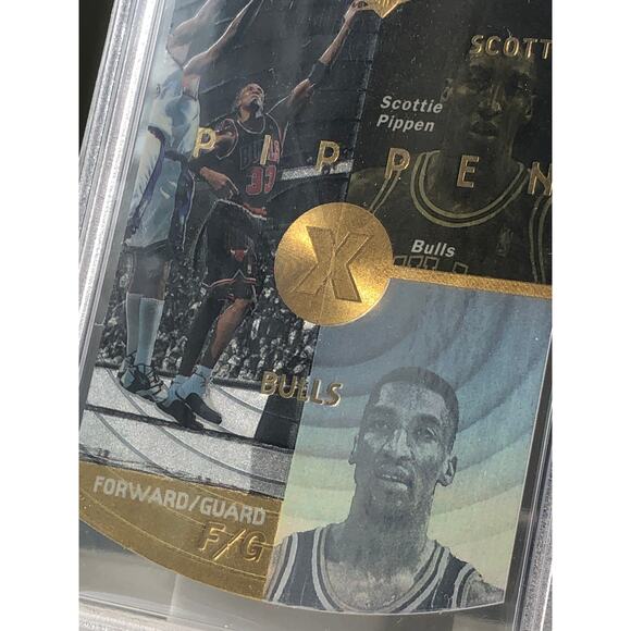 1997 Upper Deck SPx Gold #7 Scottie Pippen PSA 6 Chicago Bulls Pop 1 - Picture 5 of 7